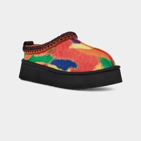 BNIB UGG Tazz Pridepop Platform Slipper Rainbow Multicolor Shoe 6 - Picture 4 of 10